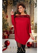 Mirage Fashion Song Bordó Csipkés Tunika