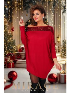 Mirage Fashion Song Bordó Csipkés Tunika