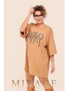 Mirage Fashion Polka Barna-Fekete Tunika