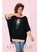 Mirage Fashion Zinajda Fekete-Púder Tunika