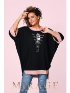 Mirage Fashion Zinajda Fekete-Púder Tunika