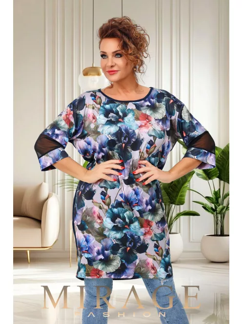 Mirage Fashion Niagara Lila-Kék Mintás Tunika