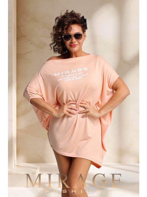 Mirage Fashion Barack-Fehér Sziszy Tunika