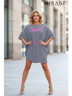 Mirage Fashion Fekete-Fehér Csíkos Sziszy Tunika