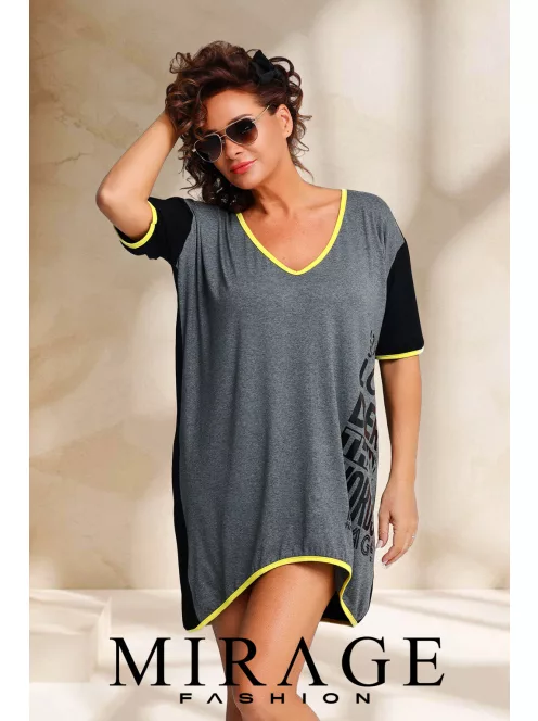 Mirage Fashion Fekete-Szürke Ditta Tunika