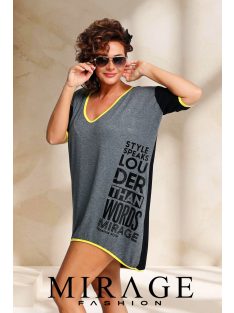 Mirage Fashion Fekete-Szürke Ditta Tunika