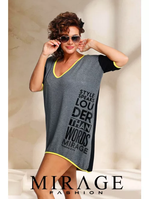 Mirage Fashion Fekete-Szürke Ditta Tunika