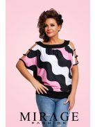 Mirage Fashion Fekete-Púder Babett Felső