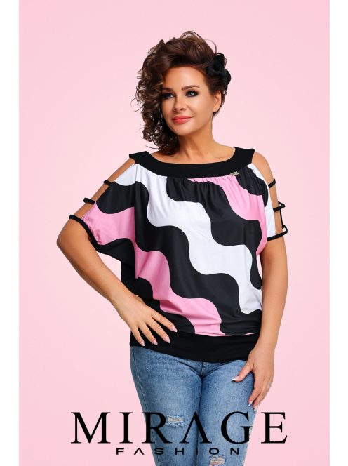 Mirage Fashion Fekete-Púder Babett Felső
