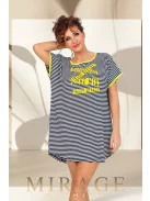 Mirage  Fashion Fekete-Fehér Csíkos Diamond Tunika