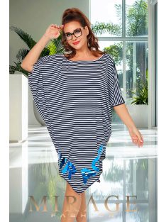 Mirage  Fashion Kék-Fehér Csíkos Tetris Tunika