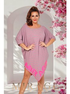 Mirage  Fashion Szürke-Pink Csíkos Tetris Tunika