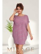 Mirage  Fashion Szürke-Pink Csíkos Levendula Tunika