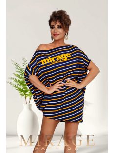 Mirage  Fashion Kék-Narancs Csíkos Sziszy Tunika