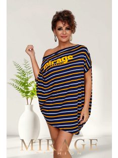 Mirage  Fashion Kék-Narancs Csíkos Sziszy Tunika