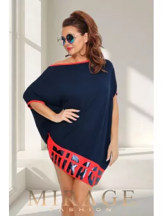 Mirage  Fashion Kék-Piros Aliz Tunika 