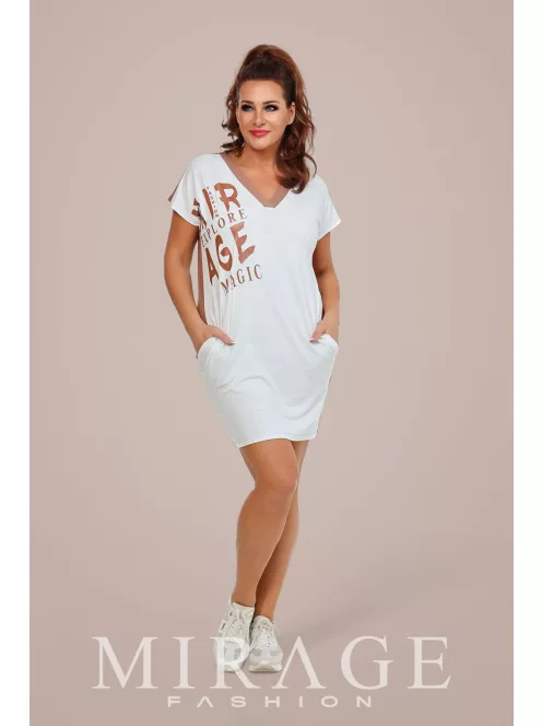 Mirage Fashion Ekrü-Mogyoró Gitta Ruha