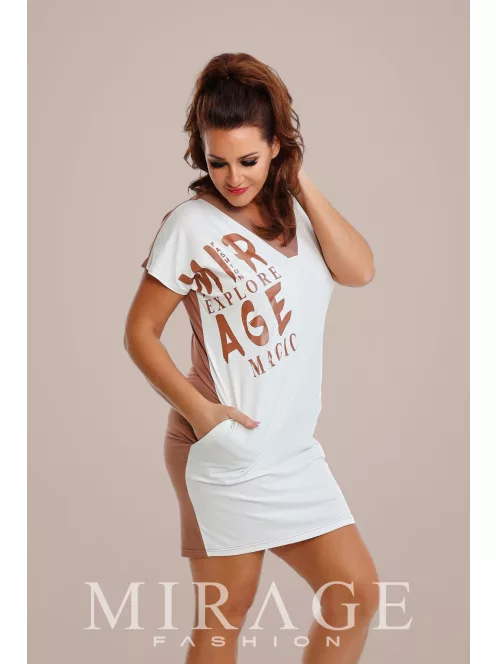 Mirage Fashion Ekrü-Mogyoró Gitta Ruha