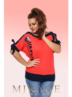 Mirage Fashion Piros-Kék Miranda Felső