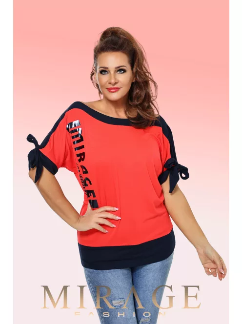 Mirage Fashion Piros-Kék Miranda Felső