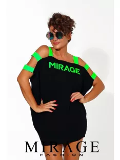 Mirage Fashion Fekete-Neon Lucy Tunika