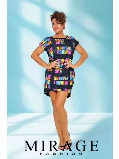 Mirage Fashion Fekete-Színes Rendy Tunika