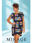 Mirage Fashion Fekete-Színes Rendy Tunika