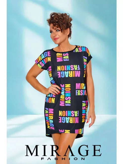Mirage Fashion Fekete-Színes Rendy Tunika