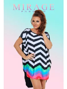 Mirage Fashion Fekete-Színes Como Tunika