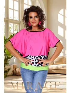 Mirage Fashion Pink-Állatmintás Aslana Felső