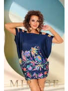 Mirage Fashion Kék Színes Virágos Victim Tunika