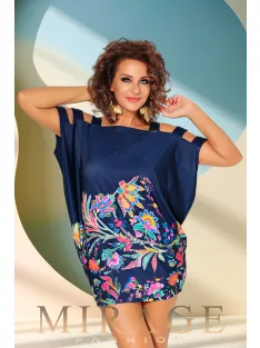 Mirage Fashion Kék Színes Virágos Victim Tunika