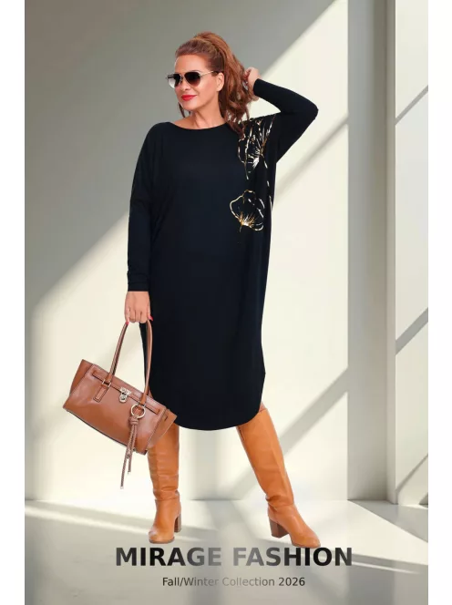Mirage Fashion Fekete-Arany Piké Tunika
