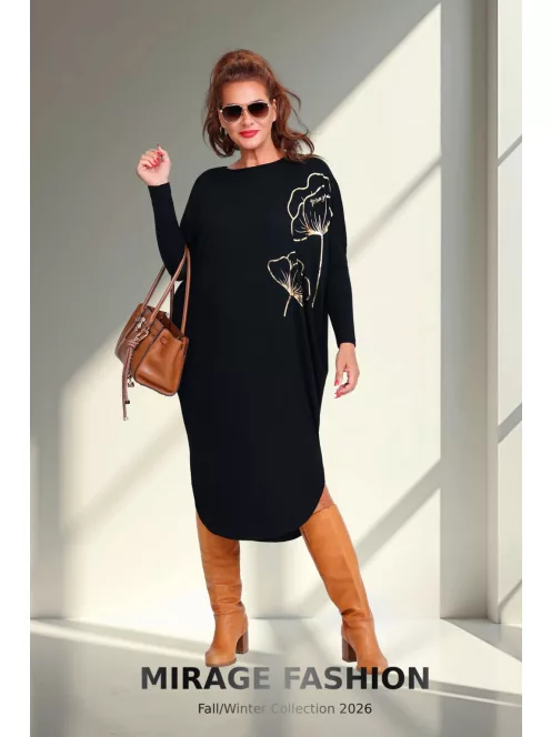 Mirage Fashion Fekete-Arany Piké Tunika