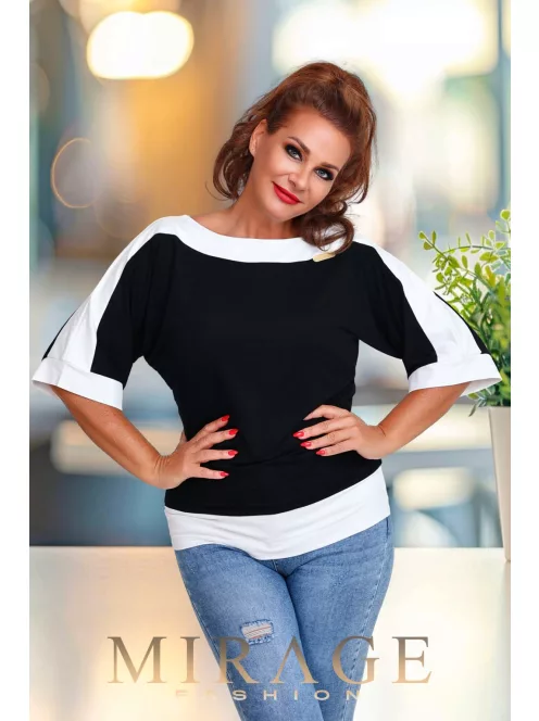 Mirage Fashion Fekete-Fehér Tenessy Felső