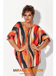 Mirage Fashion Narancs-Mintás Three Tunika