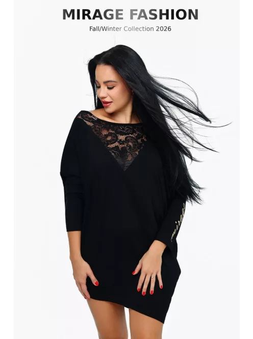 Mirage Fashion Fekete Debóra Tunika