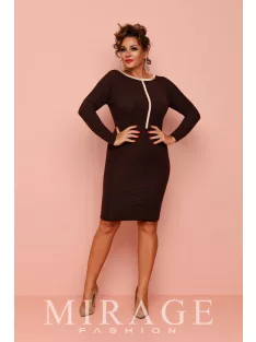 Mirage Fashion Barna-Beige Zipi Ruha