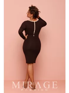 Mirage Fashion Barna-Beige Zipi Ruha