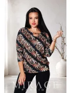 Mirage Fashion Fekete-Arany Mintás Csepke Felső
