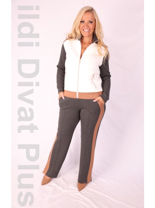 Micha Ekrü-Barna-Szürke Era Zippes Felső