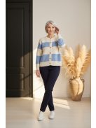 Micha Ekrü-Kék Selly Kardigán