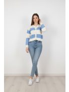 Micha Ekrü-Kék Selly Kardigán