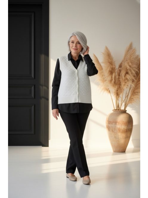 Micha Fehér Kötött Mellény