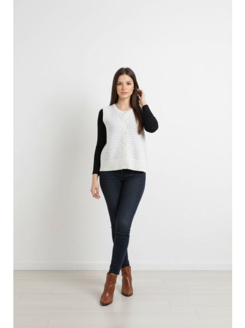 Micha Fehér Kötött Mellény