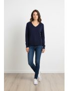 Micha Sötétkék V Kötött Finna Felső