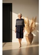 Micha Sötétkék- Fehér Cilla Ruha