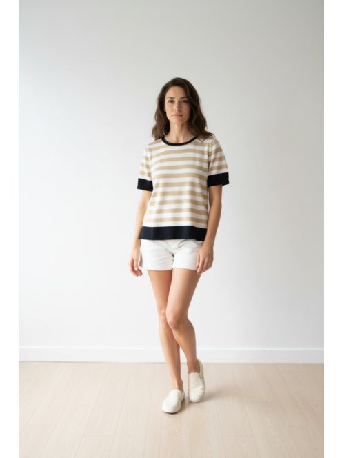 Micha Beige Csíkos Cilla Felső