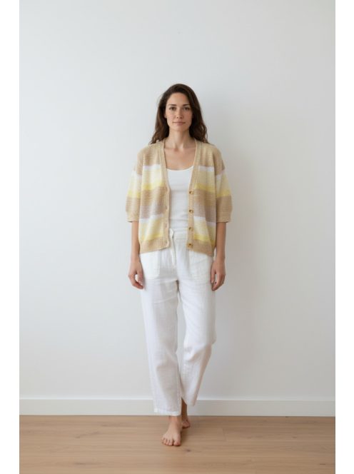 Micha Beige-Sárga Della Kardigán