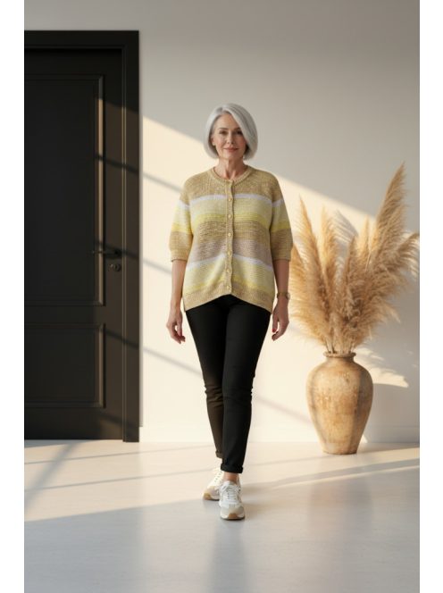 Micha Beige-Sárga Della Kardigán